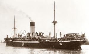 HMAT A11 Ascanius departing Fremantle 31 October 1914 - image per AWM H16157